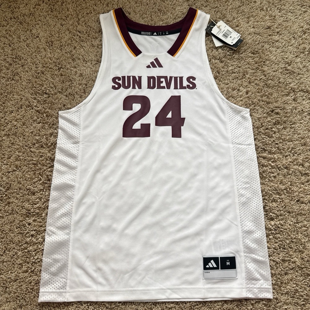 Adidas Arizona State Sun Devils NCAA Swingman Basketball Jersey #24 Mens M NWT